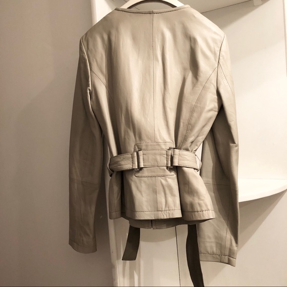 🎁 New Zara soft Napa leather scuba moto jacket S - Picture 2 of 6